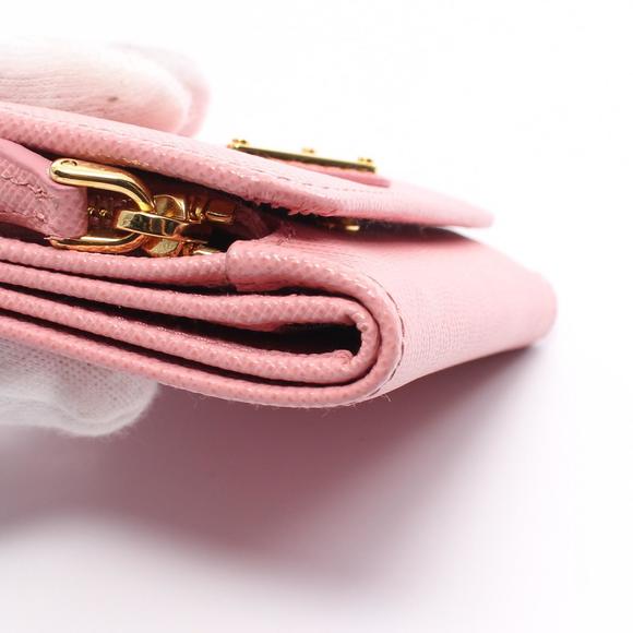 Prada Trifold Wallet Saffiano Leather Pink - Picture 8 of 8